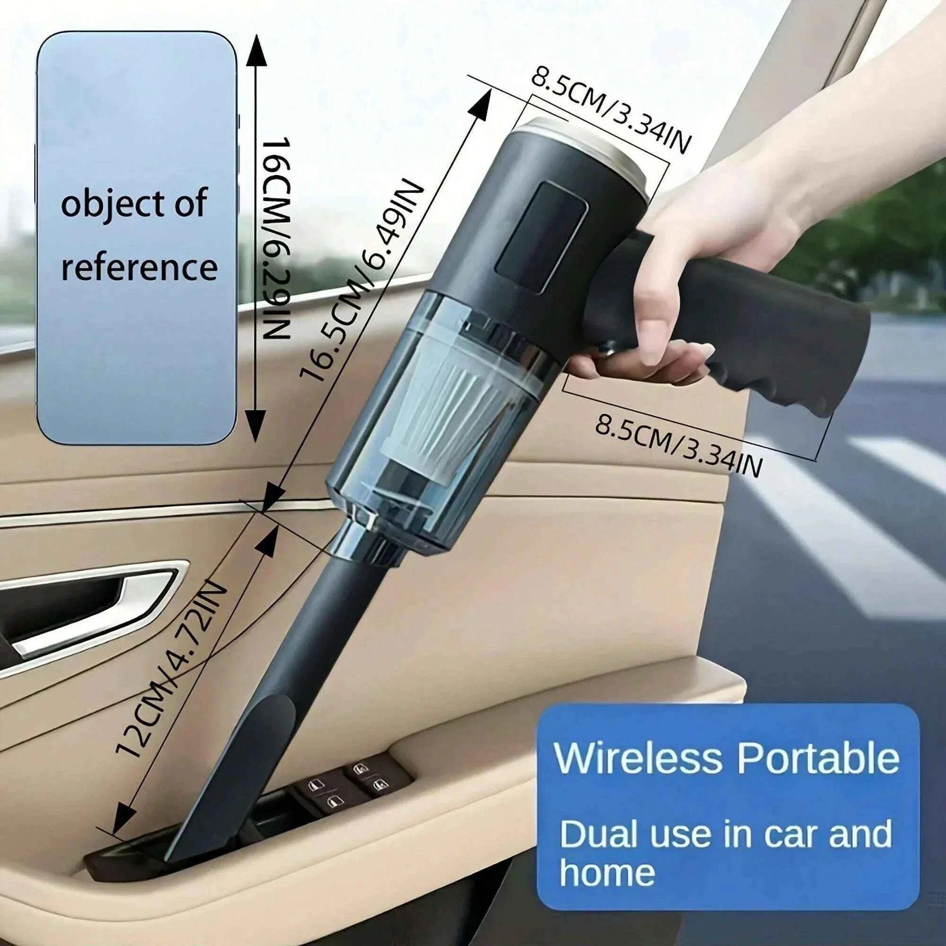 3 In 1 Vacuum Cleaner - Integrated Suction and Blowing Mini Vacuum for Car and Home with USB Charging