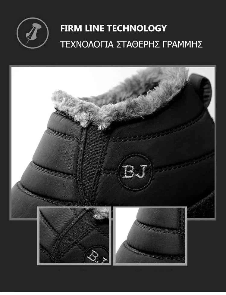 Men Winter Sneakers for Couples – Lightweight Casual Winter Loafers with Warm Fur