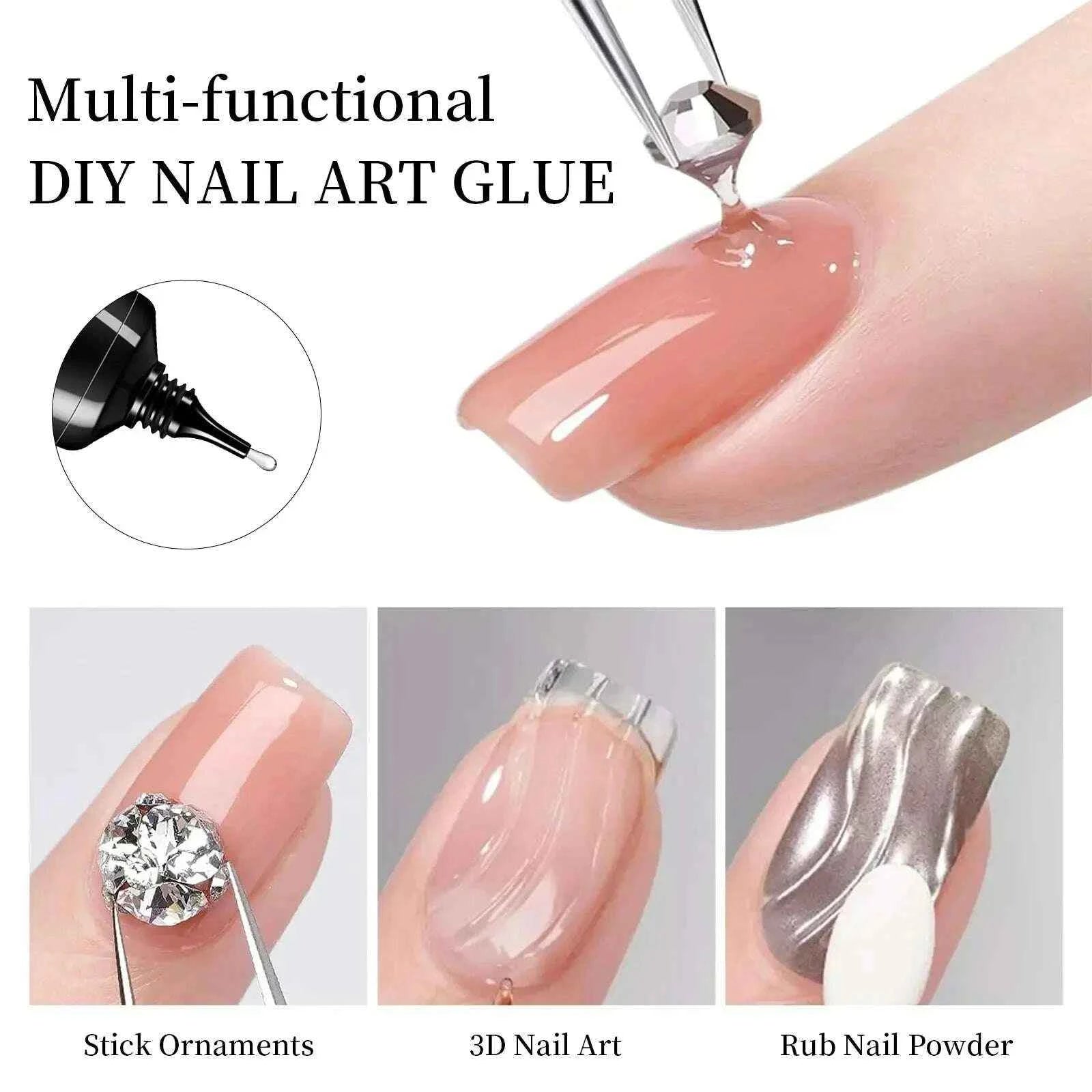 30g Nail Rhinestone Glue - Super Strong Gel for 3D Nail Art, Gem Decorations & Bling