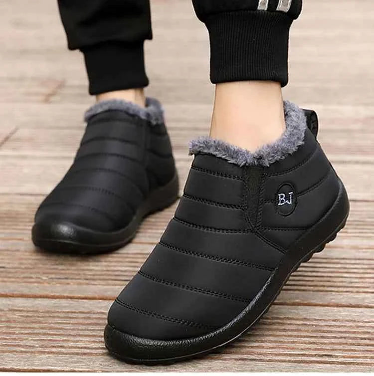 Men Winter Sneakers for Couples – Lightweight Casual Winter Loafers with Warm Fur