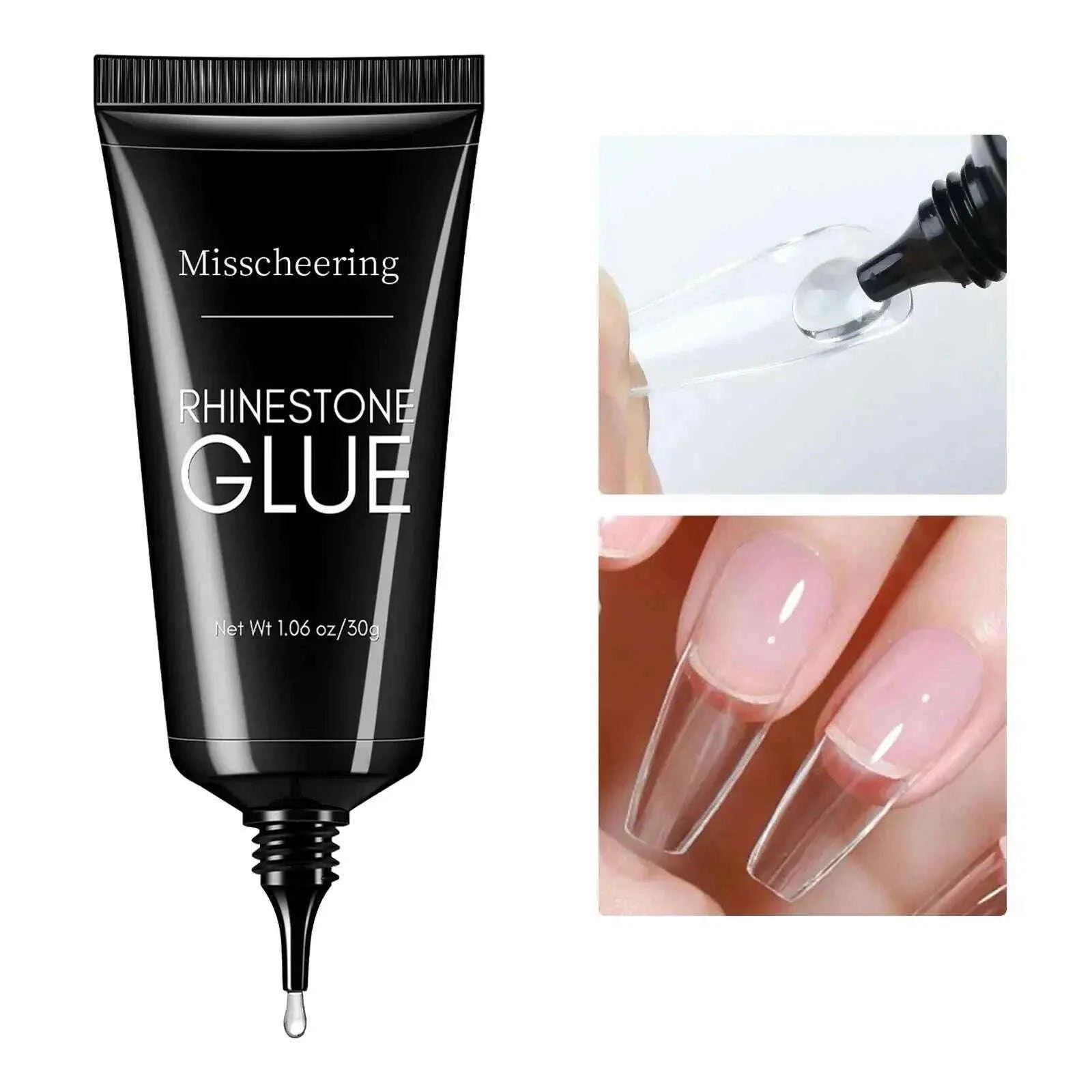 30g Nail Rhinestone Glue - Super Strong Gel for 3D Nail Art, Gem Decorations & Bling