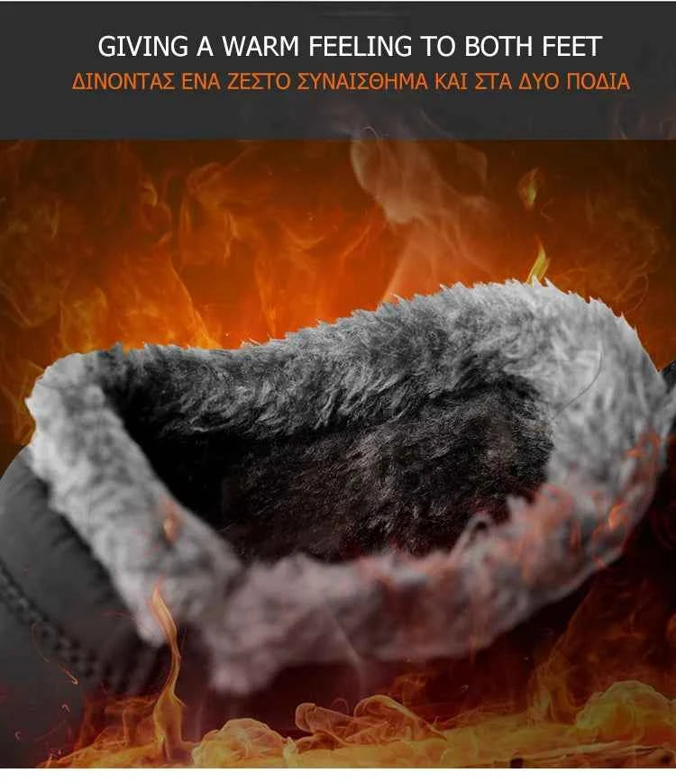 Men Winter Sneakers for Couples – Lightweight Casual Winter Loafers with Warm Fur