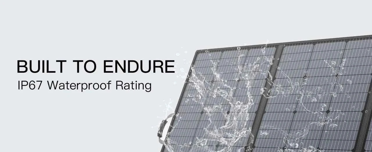 MHPOWOS 400W Portable Solar Panel, Lightweight Foldable Solar Panels with an Adjustable Kickstand, IP67 Waterproof Solar Charger