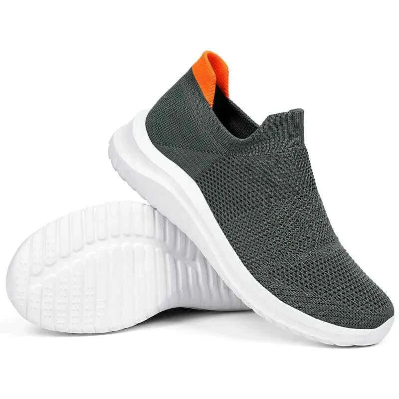 Unisex Lightweight Slip-On Sneakers – Ideal Running & Walking Shoes Gray
