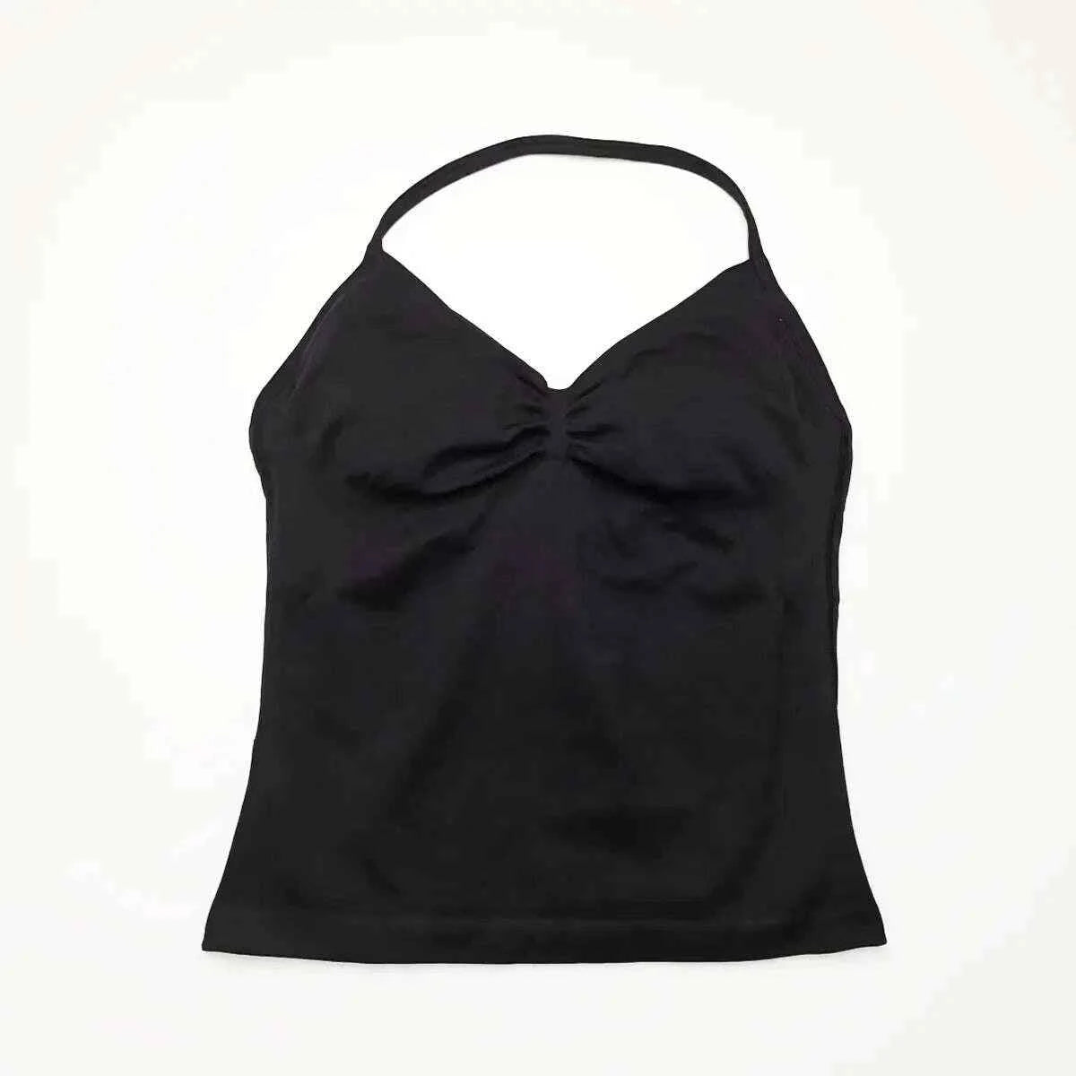 NCLAGEN Longline Yoga Sports Top Women's Fitness Tank with Beautiful Open Back Bra for Gym and Running Workout