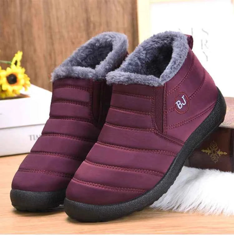 Men Winter Sneakers for Couples – Lightweight Casual Winter Loafers with Warm Fur