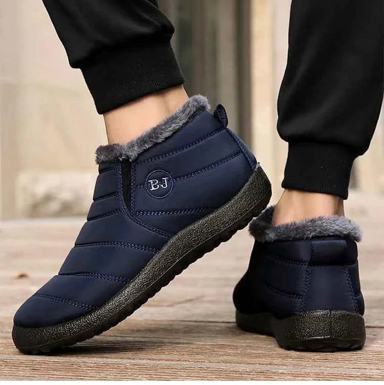 Men Winter Sneakers for Couples – Lightweight Casual Winter Loafers with Warm Fur