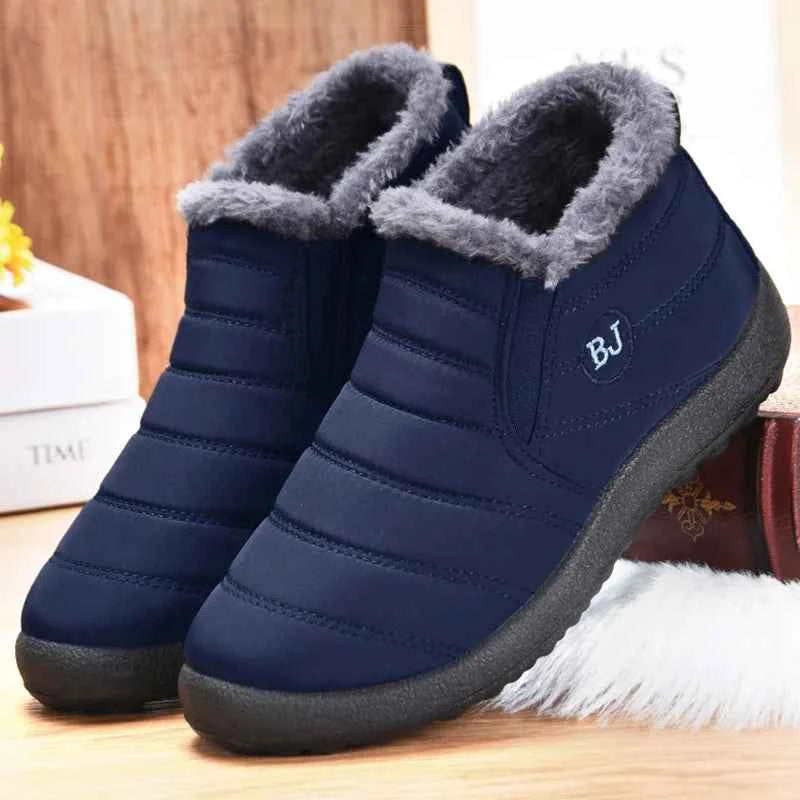 Men Winter Sneakers for Couples – Lightweight Casual Winter Loafers with Warm Fur