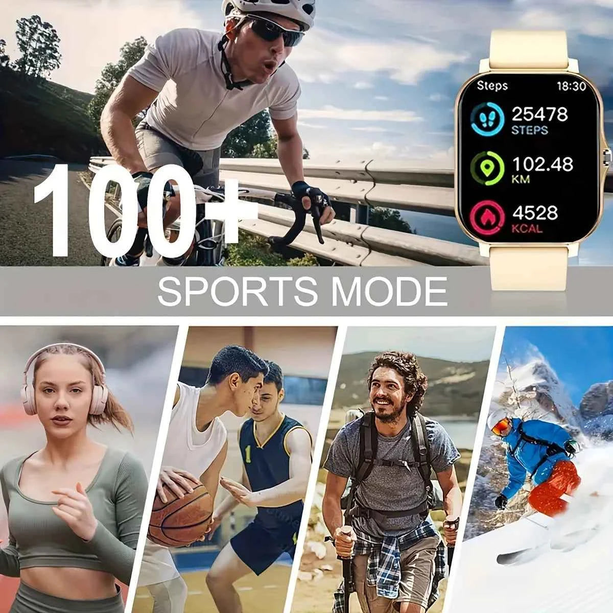 2025New Upgrad Smart Watch For Men Women 1.83Inch Full Touch Display BT Call Sports Monitoring SmartWatch For Android&IOS Phone