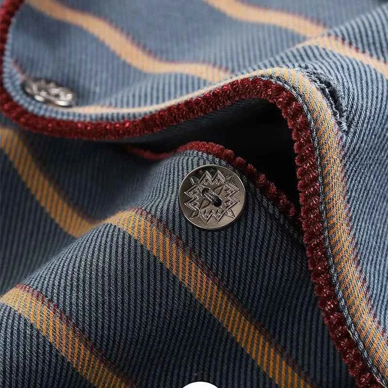 Spring Men's Pajamas Set for Fall and Winter - Long-Sleeved Top and Long Pants