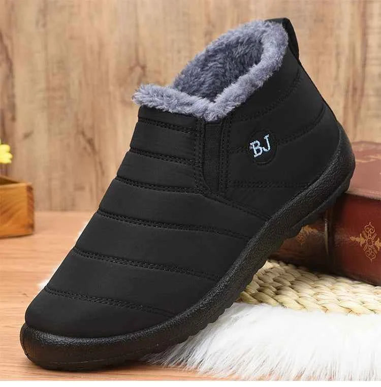 Men Winter Sneakers for Couples – Lightweight Casual Winter Loafers with Warm Fur