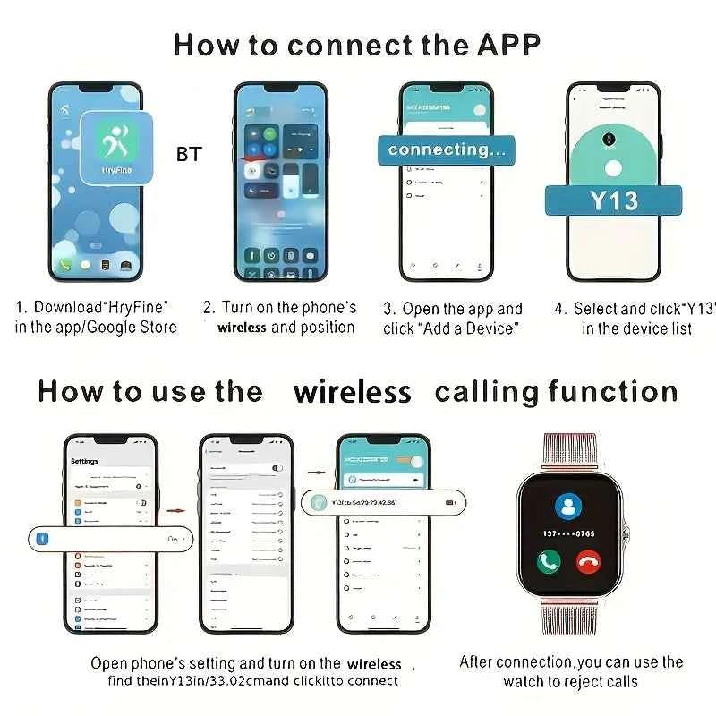 2025New Upgrad Smart Watch For Men Women 1.83Inch Full Touch Display BT Call Sports Monitoring SmartWatch For Android&IOS Phone