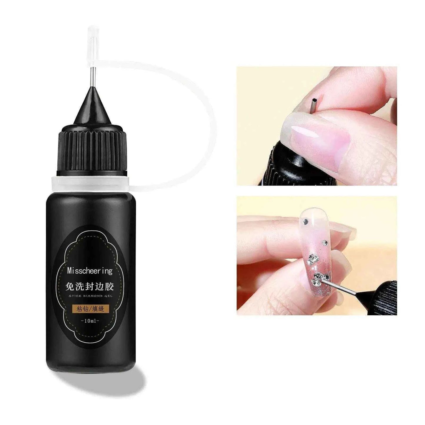 30g Nail Rhinestone Glue - Super Strong Gel for 3D Nail Art, Gem Decorations & Bling 10ml