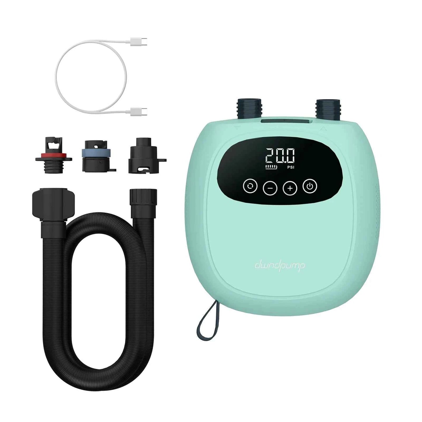 Electric SUP Pump 20PSI - dwndpump 38.48Wh Battery Inflatable Paddle Board, Kayak & Surf Board Inflation/Deflation D16pro-Green