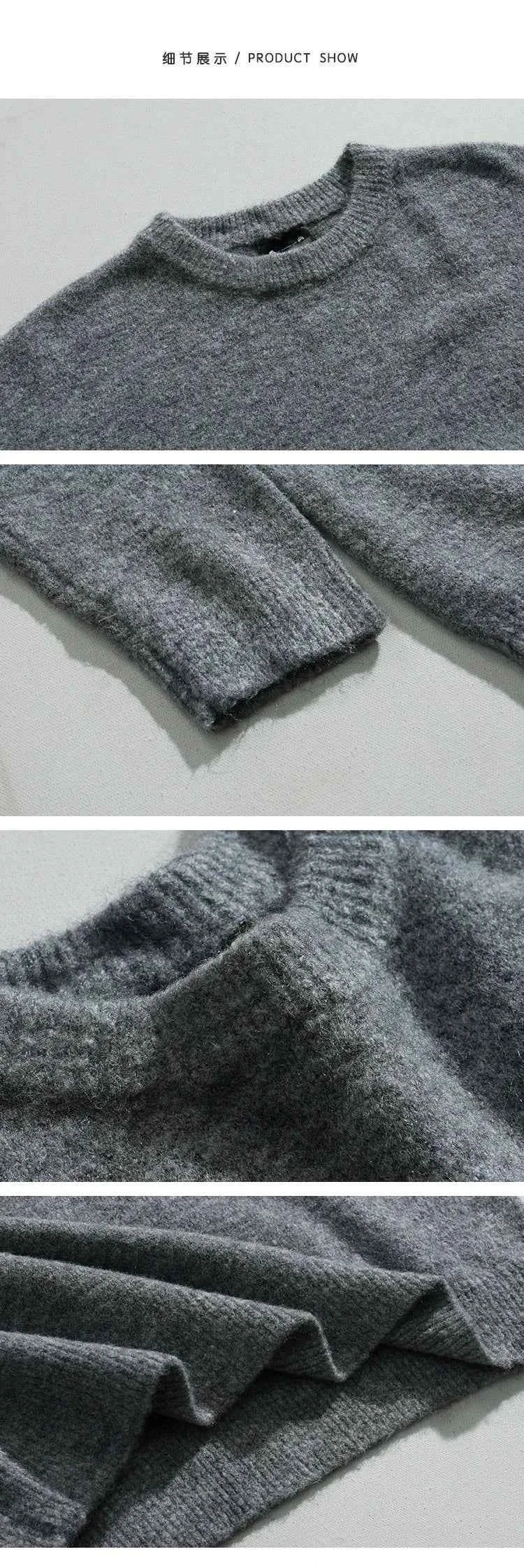 IEFB Men's Knitting Top Casual Loose Round Neck Pullover Sweater Spring Autumn Korean Fashion Male Solid Color Knits 9C2387