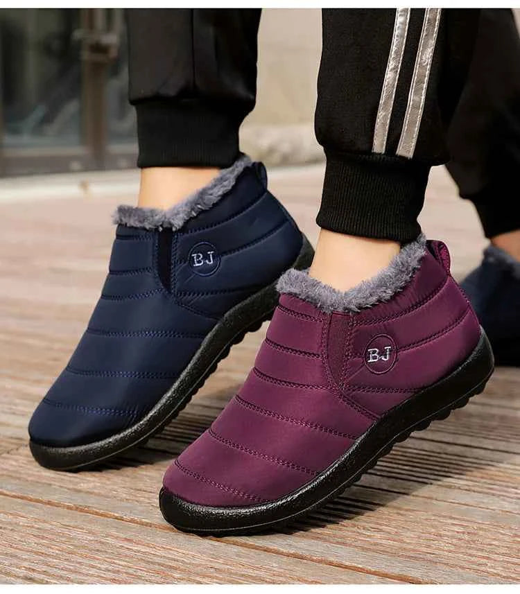 Men Winter Sneakers for Couples – Lightweight Casual Winter Loafers with Warm Fur