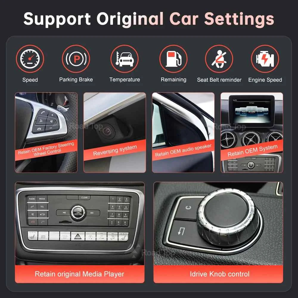 RoadTop Wireless CarPlay Display for Mercedes-Benz CLA GLA A Class W176 2016-2018 NTG5.0 TouchScreen