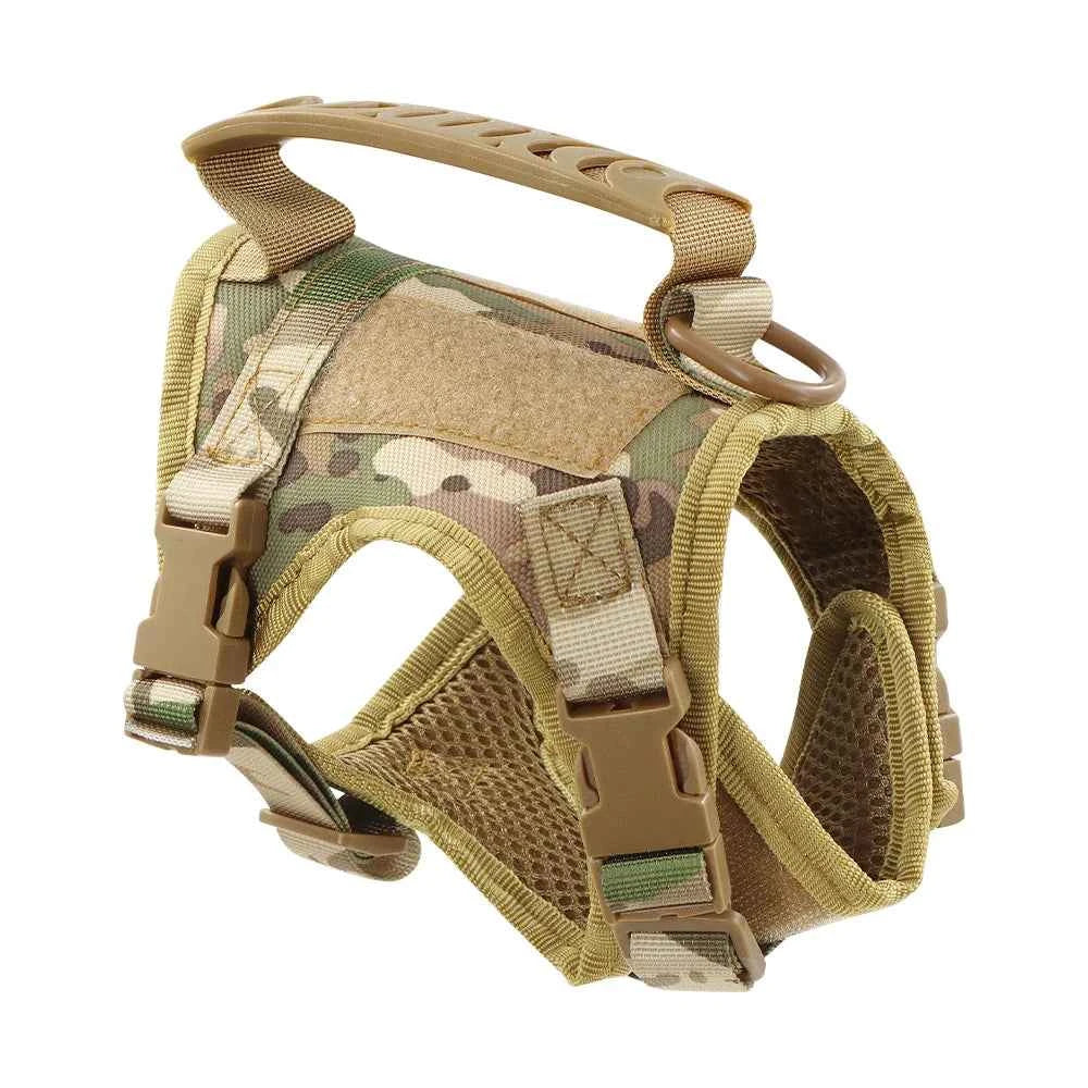 Tactical Cat Harness Adjustable Puppy Vest For Military Small Dogs Harnesses withControl Handle Walking Training Cat Accessories