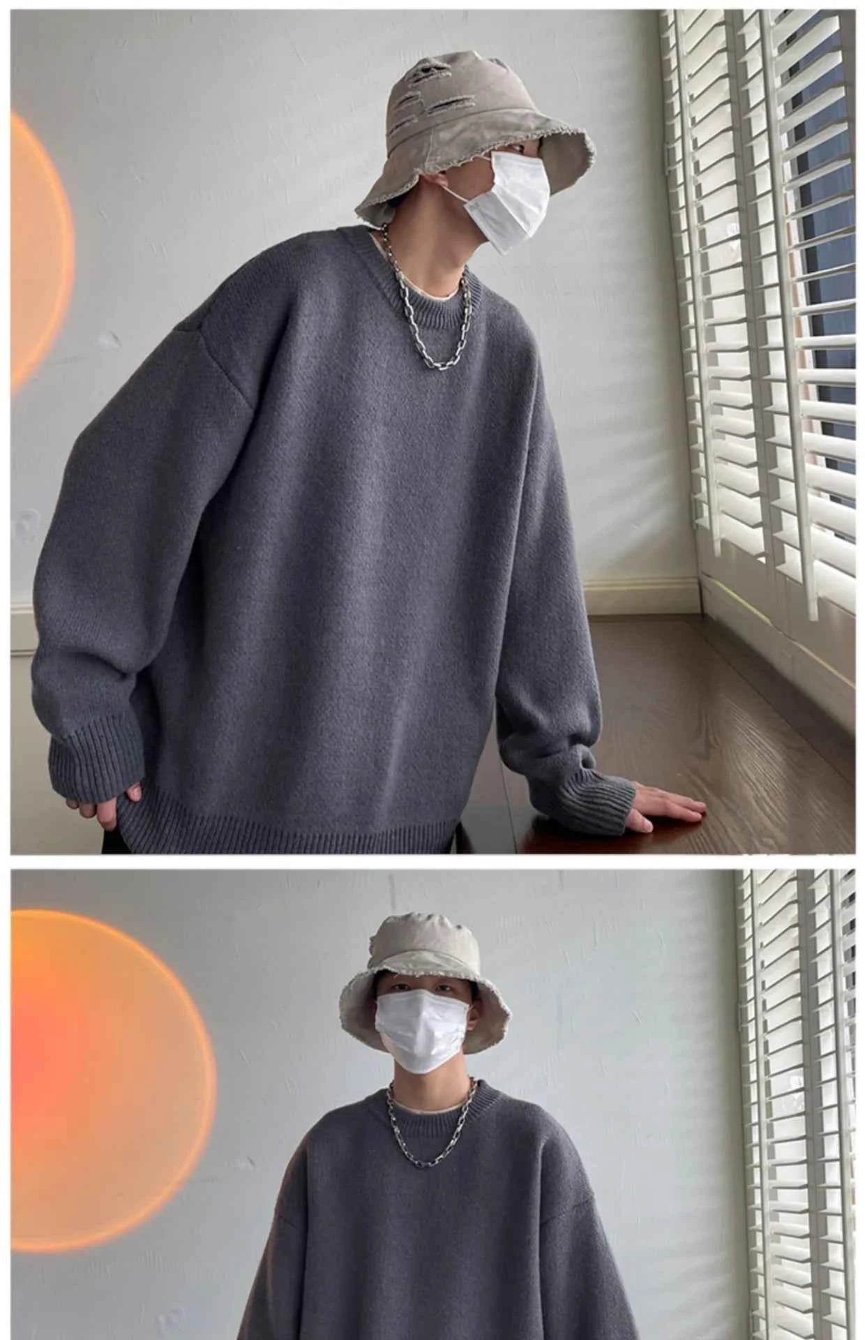 Men's Autumn Winter Loose Sweater