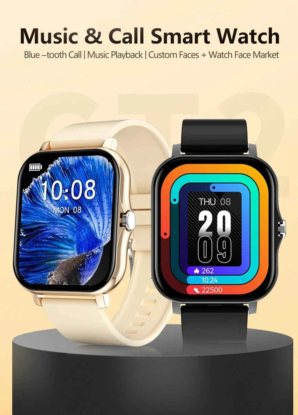 2025New Upgrad Smart Watch For Men Women 1.83Inch Full Touch Display BT Call Sports Monitoring SmartWatch For Android&IOS Phone