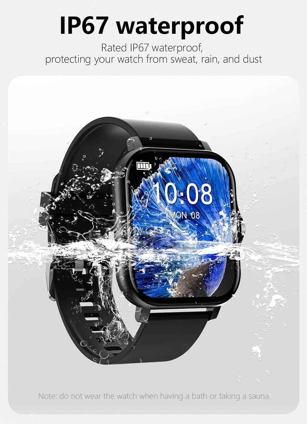 2025New Upgrad Smart Watch For Men Women 1.83Inch Full Touch Display BT Call Sports Monitoring SmartWatch For Android&IOS Phone