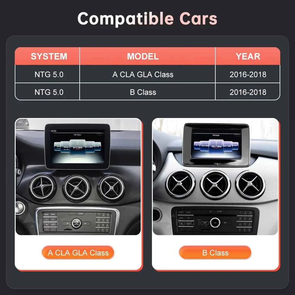RoadTop Wireless CarPlay Display for Mercedes-Benz CLA GLA A Class W176 2016-2018 NTG5.0 TouchScreen