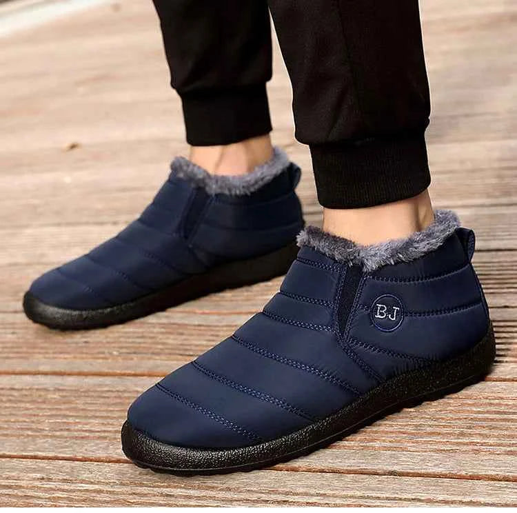 Men Winter Sneakers for Couples – Lightweight Casual Winter Loafers with Warm Fur