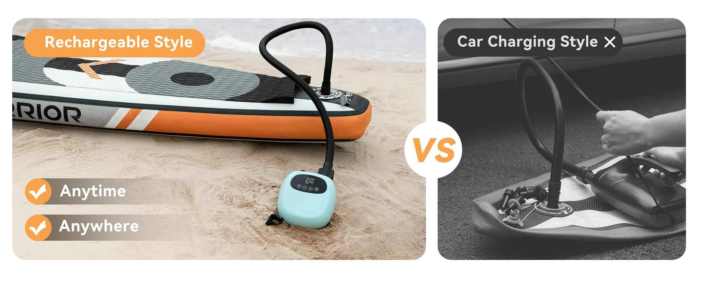 Electric SUP Pump 20PSI - dwndpump 38.48Wh Battery Inflatable Paddle Board, Kayak & Surf Board Inflation/Deflation