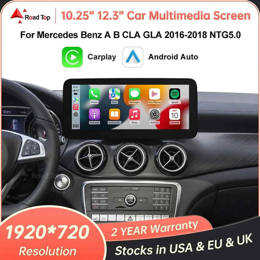 RoadTop Wireless CarPlay Display for Mercedes-Benz CLA GLA A Class W176 2016-2018 NTG5.0 TouchScreen