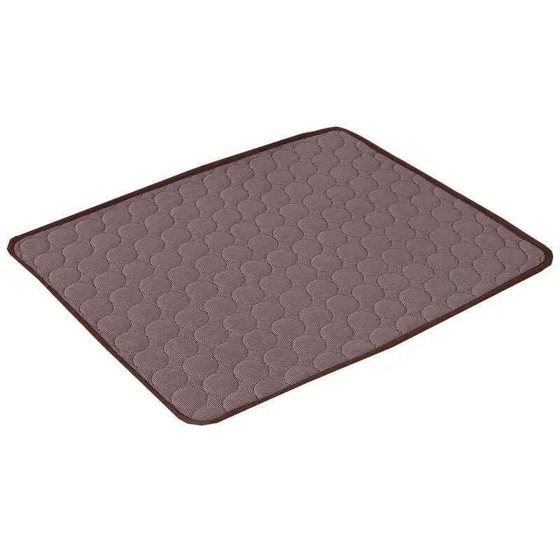 Dog Cooling Mat Extra Large Summer Pet Bed for Small to Big Dogs and Cats - Durable Ice Pad Blanket Coffee CHINA