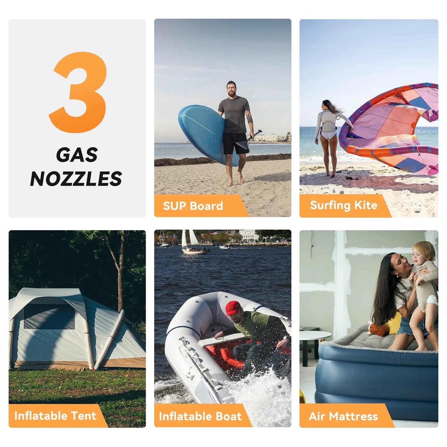 Electric SUP Pump 20PSI - dwndpump 38.48Wh Battery Inflatable Paddle Board, Kayak & Surf Board Inflation/Deflation