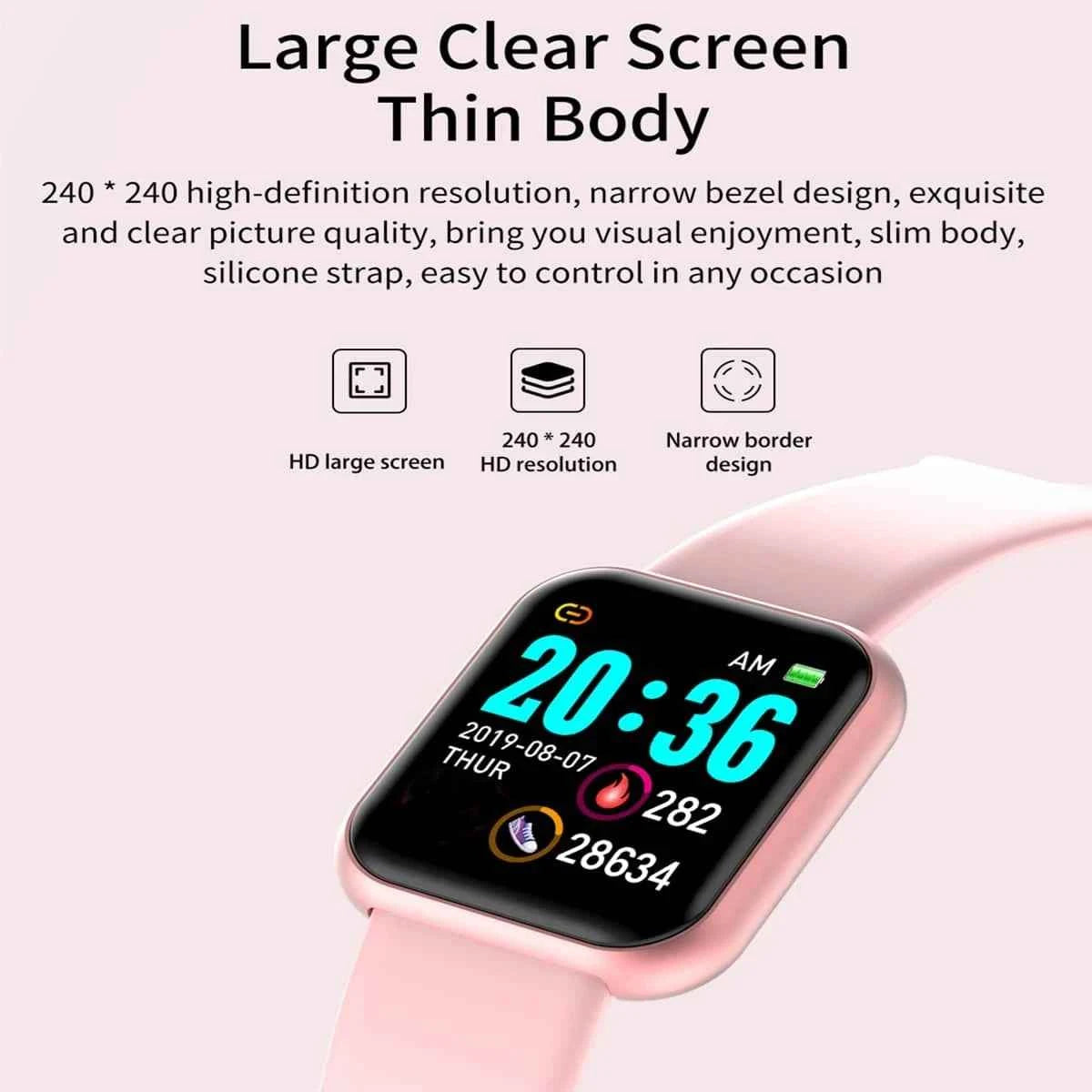 Smart Watch Women Men Music Control Bluetooth Calories Fitness Monitor Smartwatch Running Tracker Sport Bracelet For Android IOS