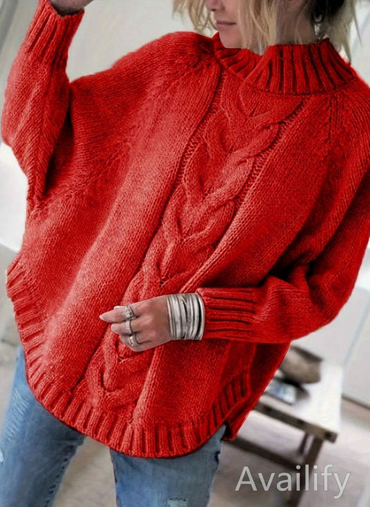 Women's Vintage High-Neck Sweater