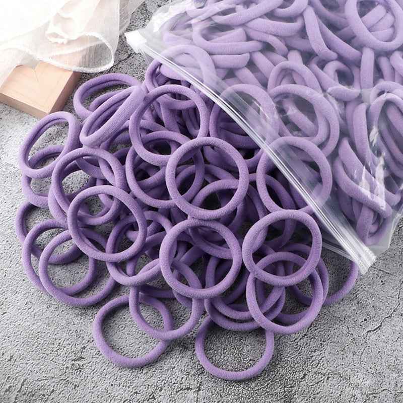 Hair Bands for Women - 50pcs Set Basic Elastic Headbands in Solid Colors for Ponytails and Hair Accessories