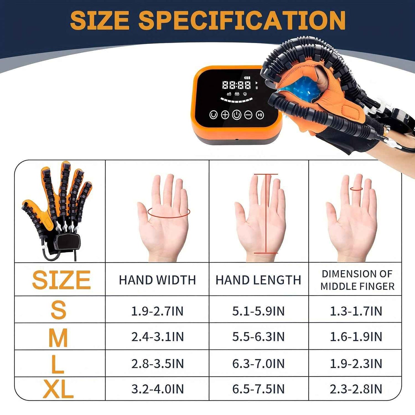 Rehabilitation Robot Glove - Upgraded Hand Rehabilitation Robot Glove with Automatic Training, USB Charging, and Power Adjustment Function