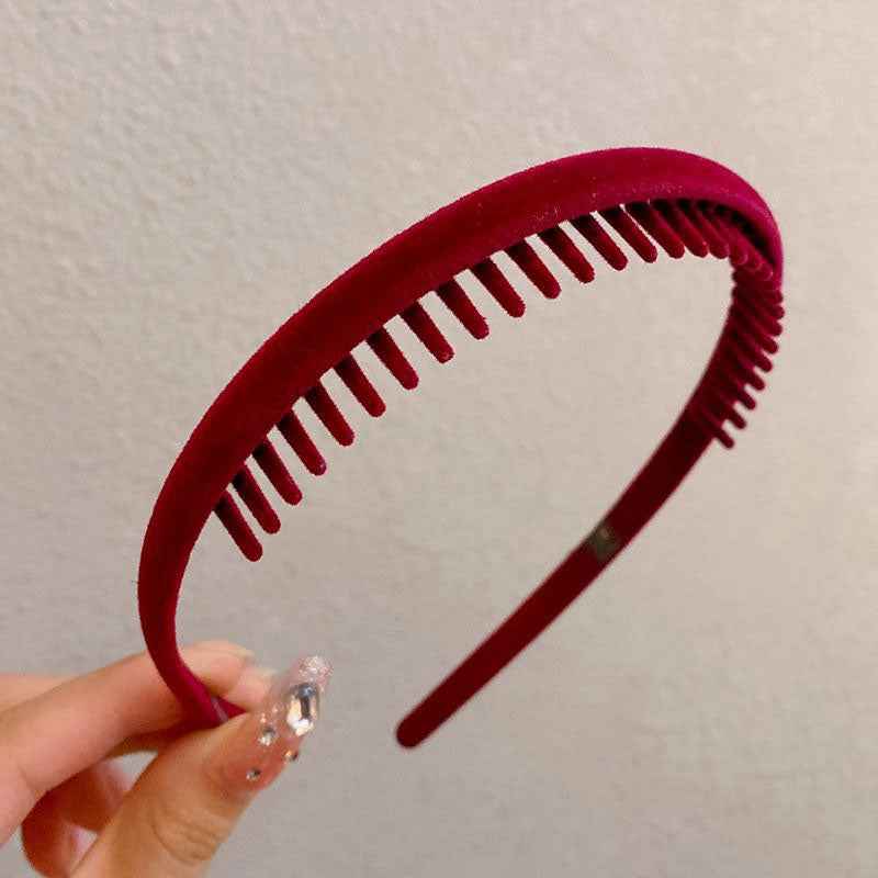 Hair Clip Frosted Color Headband Women's Non-slip Band Teeth Simple Pressure Headband Face Headband Hair Accessories