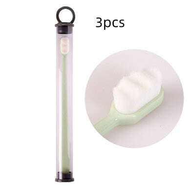Ultra-Soft Toothbrush for Deep Cleaning and Travel Convenience Green3pcs