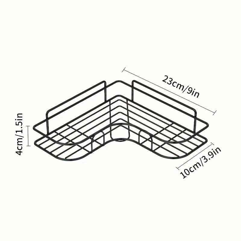 Corner Shower Rack - Rust-Resistant Wall-Mounted Bathroom Shelf for Shampoo, Toner, and Cosmetics Storage