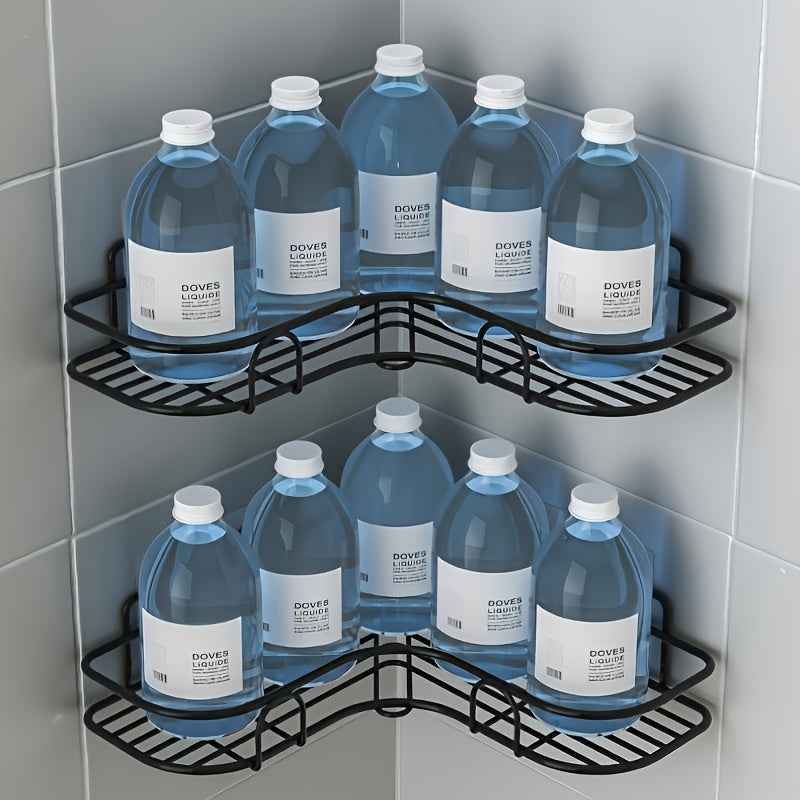 Corner Shower Rack - Rust-Resistant Wall-Mounted Bathroom Shelf for Shampoo, Toner, and Cosmetics Storage