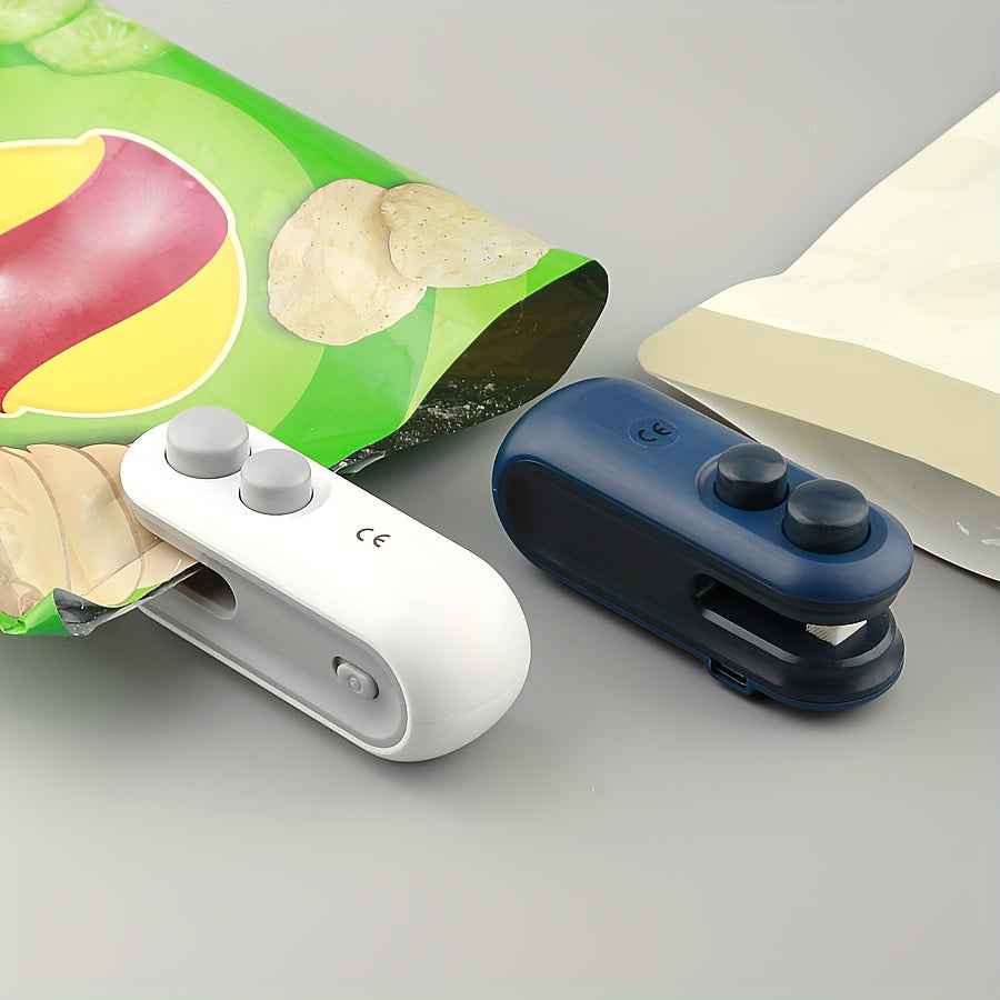 1pc Snack Bag Sealer with Magnetic Rechargeable Battery, Portable Mini Sealer for Picnics And Travel, Manual Plastic Sealing Machine, Magic Tool for Resealing Chips