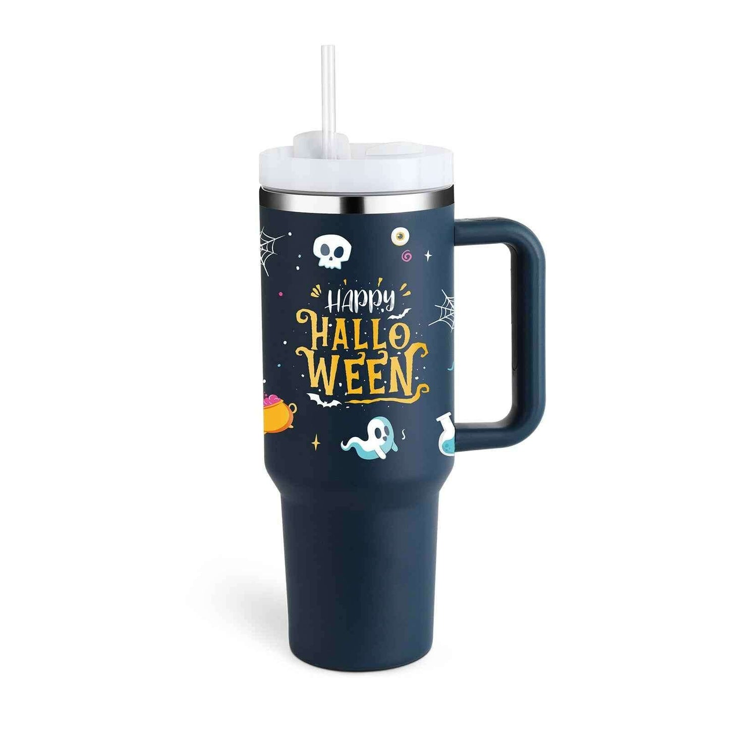 40oz Insulated Tumbler – Spill-Proof Stainless Steel Travel Mug Halloween dark Blue B 1200ML 1PC