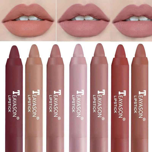 12 Colors Matte Moisturizing Lipstick Crayons - Vibrant Lipstick for Smooth, Long-Lasting, Waterproof Finish - Perfect Valentine's Day Gift for Her
