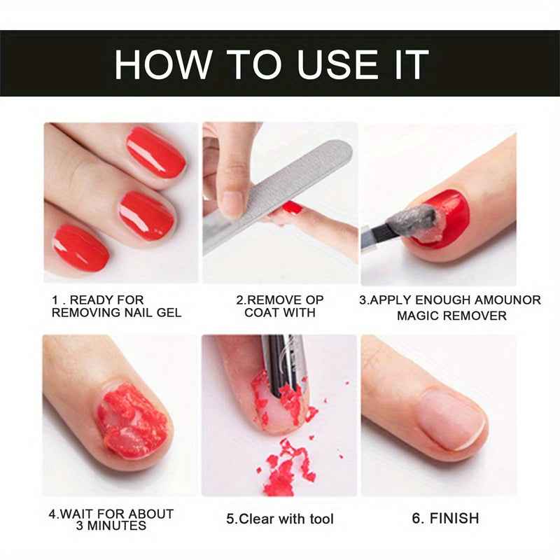 0.51oz Magic Soak-Off Quick Nail Glue Remover, Nail Polish Remover For Gel Nails Polish