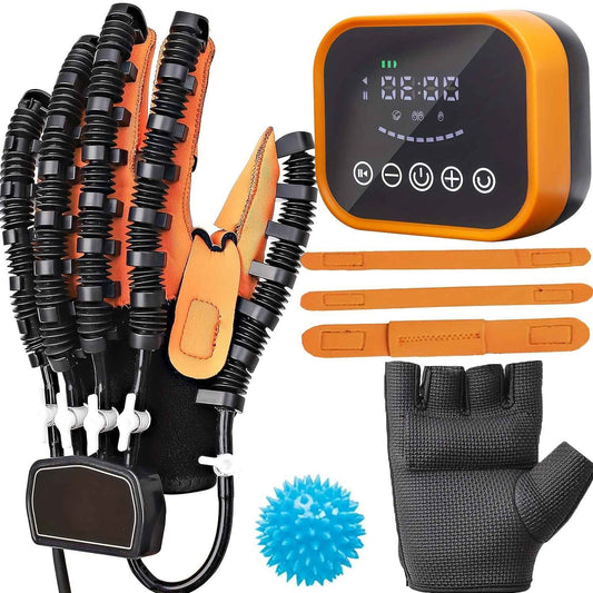 Rehabilitation Robot Glove - Upgraded Hand Rehabilitation Robot Glove with Automatic Training, USB Charging, and Power Adjustment Function Left Hand