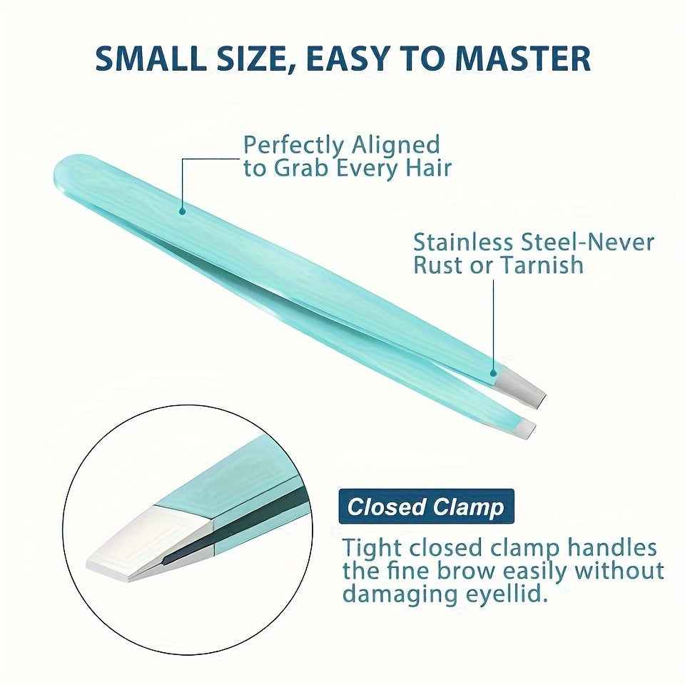 1pcs/4pcs Tweezers For Eyebrows, Slant Tip/ Angled Tip Eyebrow Tweezers, Precision For Eyebrows Facial Hair, Ingrown Hair