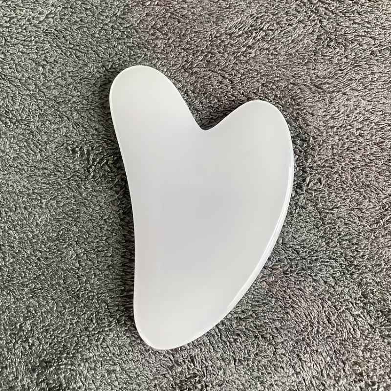 Heart-Shaped Massage Tool - Pastel pink Facial & Body Scraping board for Light Beige Care, Muscle Toning, Hair Removal - Durable & Easy-Clean Surface - Salon or Home Spa Use - Beauty Device, Massager for Body, Soothing Aesthe
