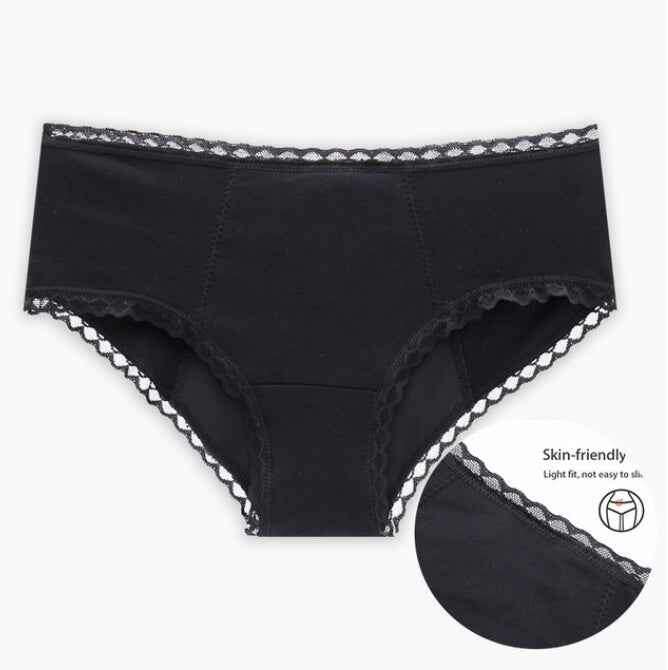 Leak-Proof Period Panties with Four-Layer Sanitary Protection for Women - Ultimate Comfort and Confidence Lace circle