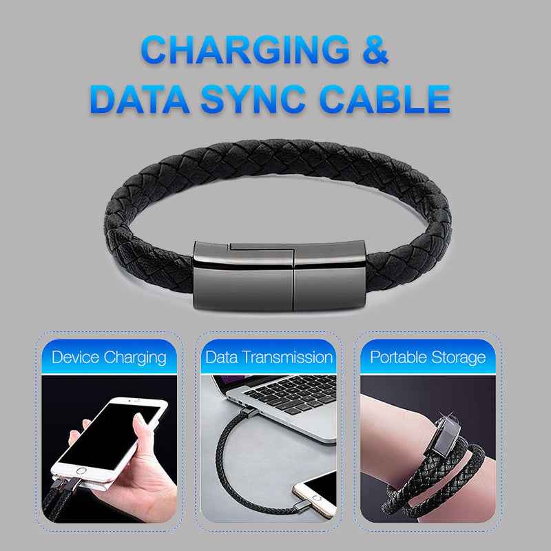New Bracelet Charger USB Cable for iPhone 14/13 Max - USB C Data Charging Cord for Phones