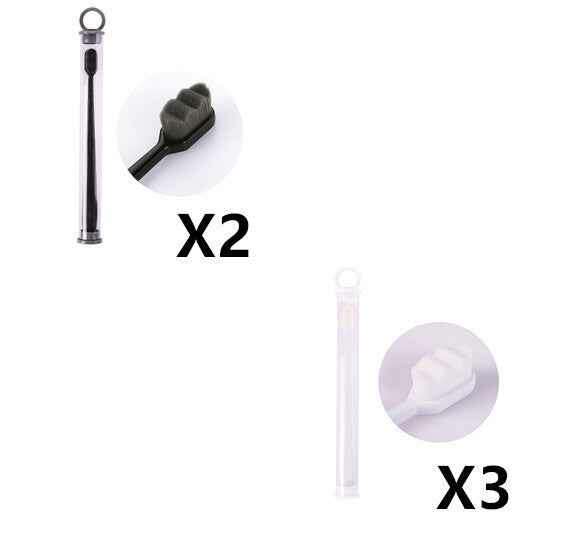 Ultra-Soft Toothbrush for Deep Cleaning and Travel Convenience 5pcs Wavy Set2