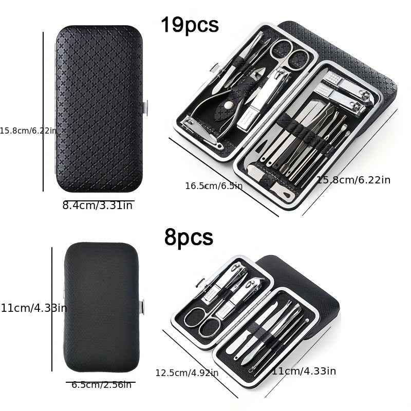 Professional Manicure And Pedicure Set, Nail Clipper Nail Cutter Nail Files Ear Spoon, Beauty Tools Grooming Set with Portable Case, for Nail Care, for Household And Travel